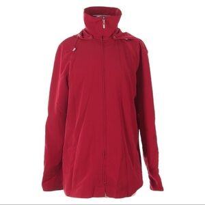 Regent Park Vintage Red Soft Classic Removable Hooded Utility Jacket Size S
